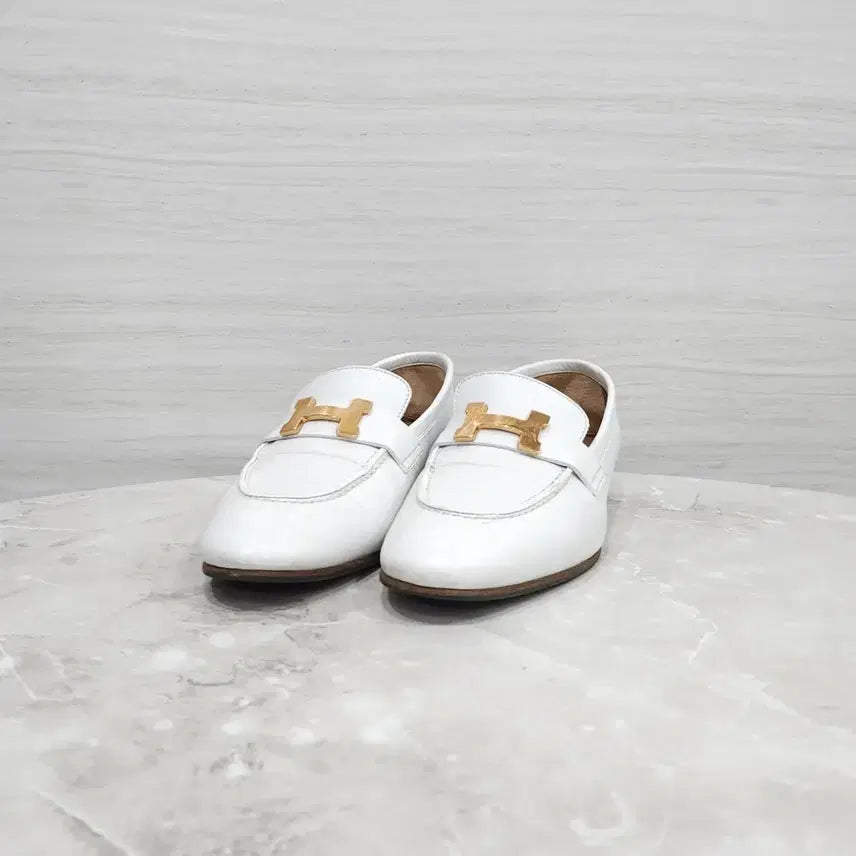 [BUNJANG] Hermes Paris Loafer White Gold Hardware Size 36 / 36 / 에르메스 파리로퍼 화이트 금장