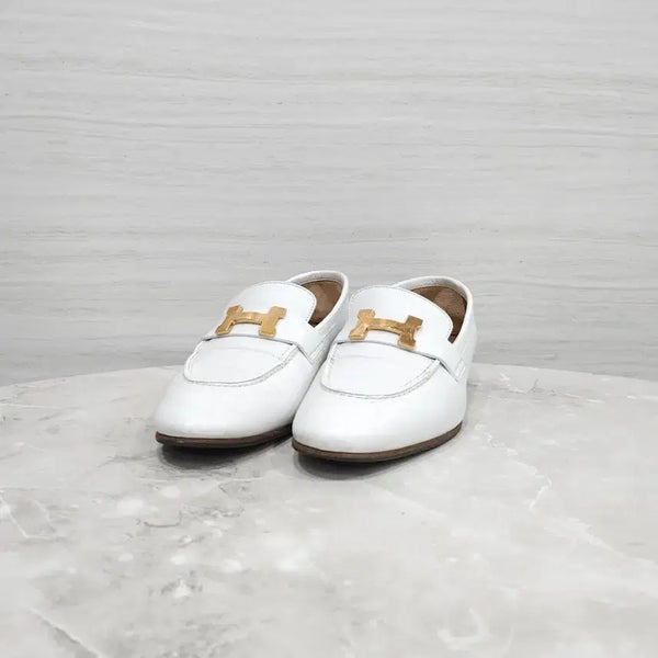 [BUNJANG] Hermes Paris Loafer White Gold Hardware Size 36 / 36 / 에르메스 파리로퍼 화이트 금장