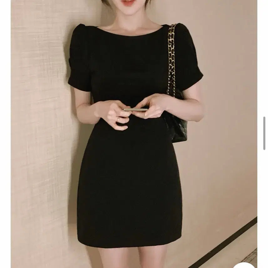 [BUNJANG] From The Day One Roede Boatneck Puff Mini Dress / 프롬데이원 로에드 보트넥 퍼프 미니원피스 5cm기장추가/하객룩/출근룩