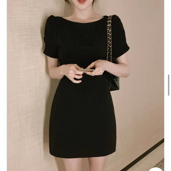 [BUNJANG] From The Day One Roede Boatneck Puff Mini Dress / 프롬데이원 로에드 보트넥 퍼프 미니원피스 5cm기장추가/하객룩/출근룩