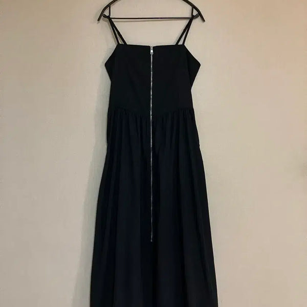 [BUNJANG] Layered Bustier Maxi Dress - Black / 롱 뷔스티에 원피스 레이어드 원피스 S 착샷