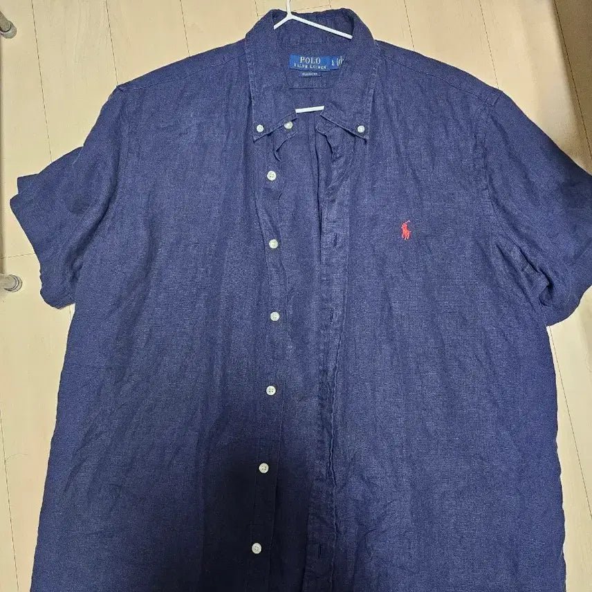 [BUNJANG] Polo Ralph Lauren Linen Short Sleeve Shirt Navy L / 폴로 랄프로렌 반팔 셔츠 네이비 L