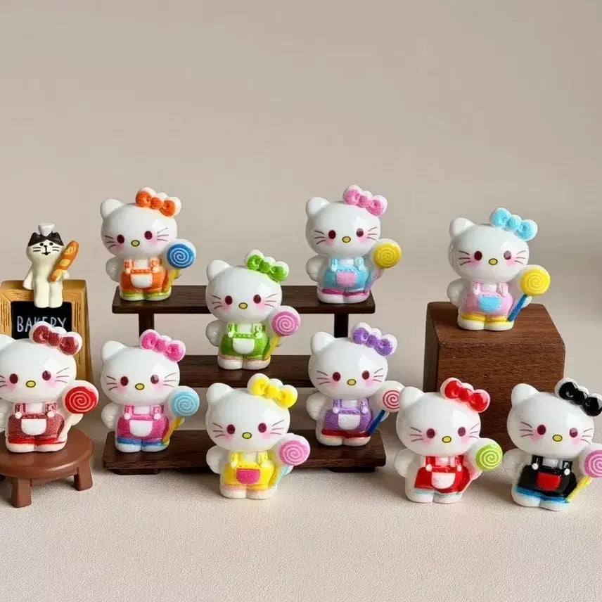[BUNJANG] Hello Kitty Lollipop Figure Set (10 Types) / 헬로키티 롤리팝 피규어 10종 세트