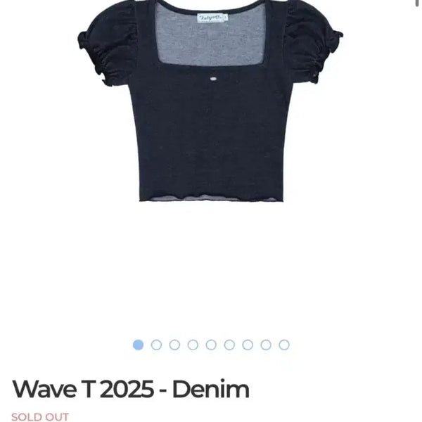 [BUNJANG] Pale JADE Wave Tee Denim 1 Size / 페일제이드 2025 웨이브티 데님 1