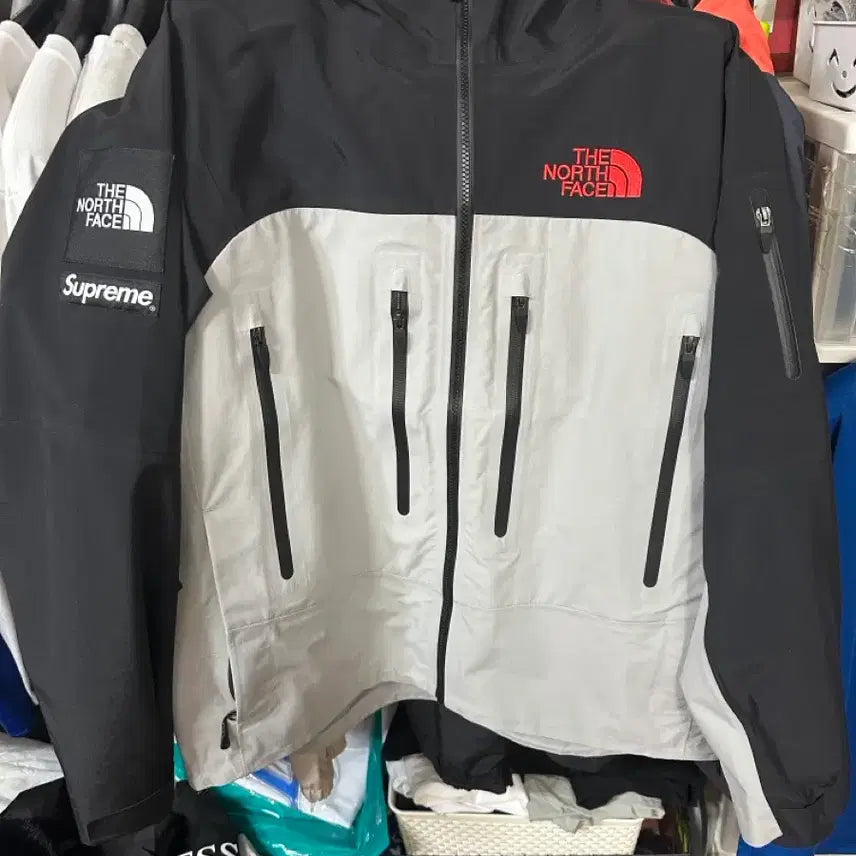 [BUNJANG] Supreme Taped Seam Shell Jacket Grey / 슈노 테입드 심쉘 자켓 그레이