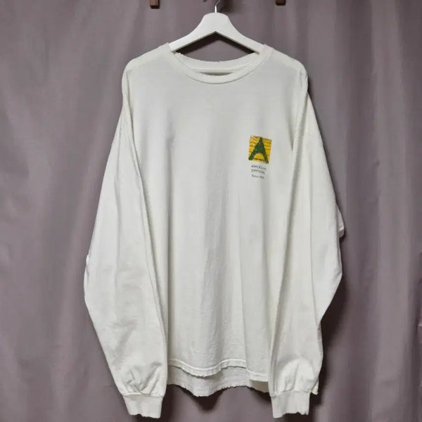 [BUNJANG] Ancellm Damage Logo Long Sleeve T-shirt / 안셀름 데미지 로고 롱슬리브