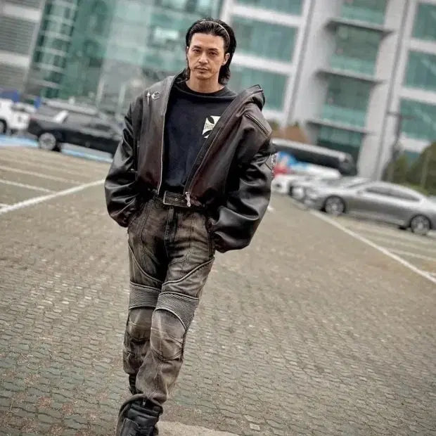 [BUNJANG] THUG CLUB Big Rock Leather Jacket Size 3 / (새상품) 떠그클럽 빅락 자켓 가죽 자켓 3사이즈 팔아요