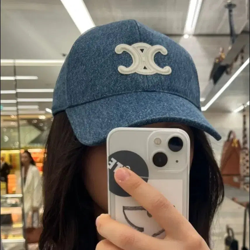 [BUNJANG] Celine Triomphe Denim Baseball Cap Size M / [새상품급/인기]셀린느 트리옹프 데님 볼캡 M사이즈
