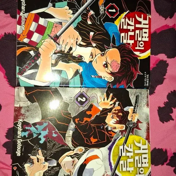 [BUNJANG] Demon Slayer: Kimetsu no Yaiba Manga Volumes 1 & 2 / 귀멸의 칼날 만화책 1, 2권