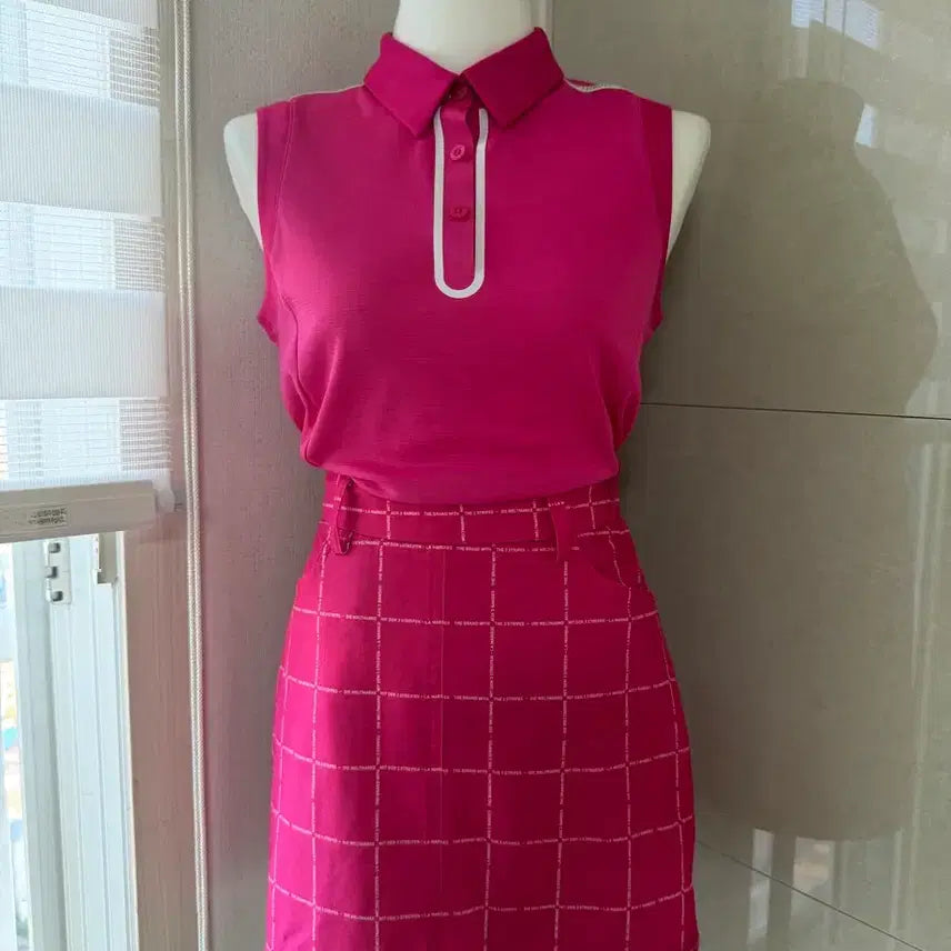 [BUNJANG] Adidas Golf Hot Pink Skirt XS / 아디다스 골프 핫핑크 스커트 XS