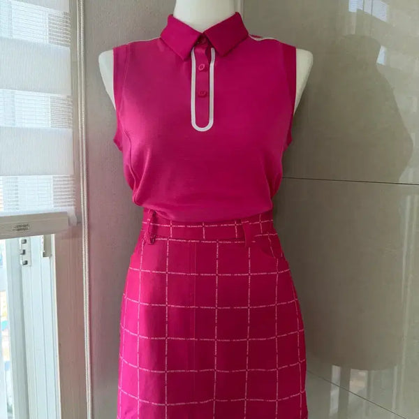 [BUNJANG] Adidas Golf Hot Pink Skirt XS / 아디다스 골프 핫핑크 스커트 XS
