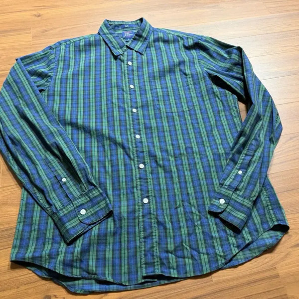 [BUNJANG] J.Crew Gingham Check Shirt Black Watch L / J.Crew 체크 셔츠 L 사이즈 판매