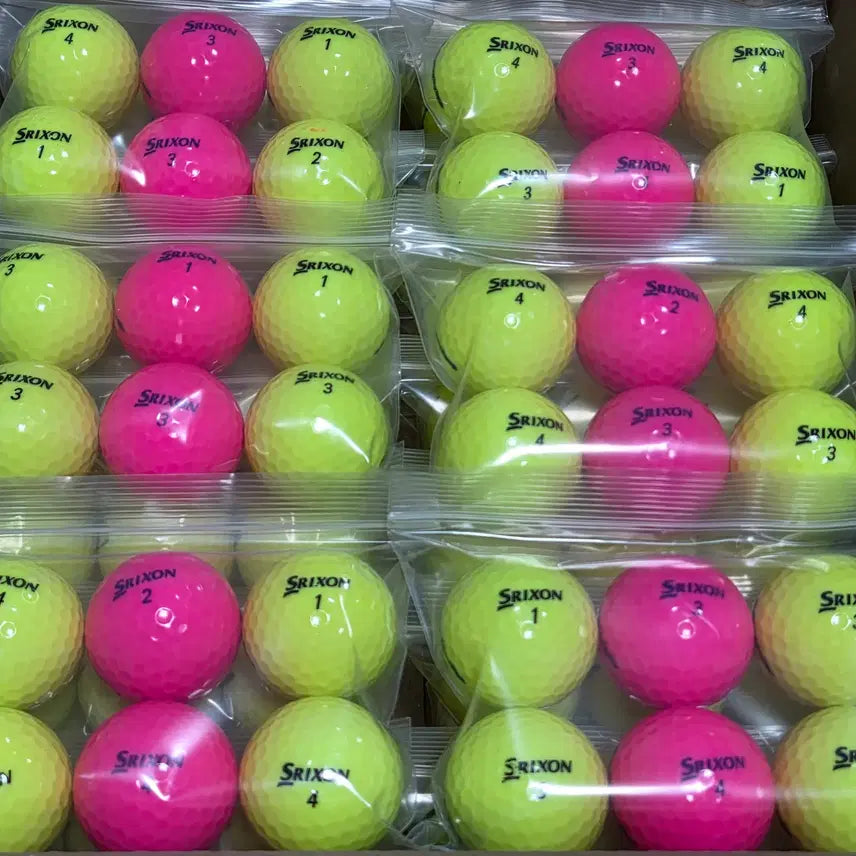 [BUNJANG] Srixon A-Grade Glossy Colored Used Golf Balls (120 Count) / 스릭슨 A급 유광 컬러 로스트볼 120구 중고골프공 -무료배송-