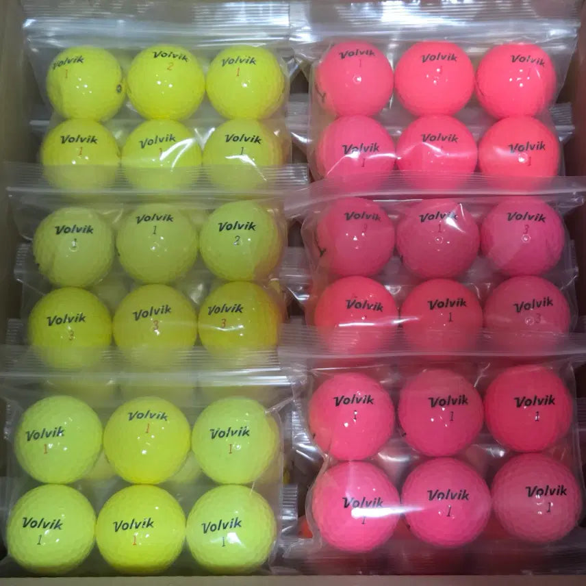 [BUNJANG] Volvik A-Grade 3-Piece Color Lost Golf Balls 120-Count / 볼빅 A급 3피스 컬러 로스트볼 120구 중고골프공 -무료배송-