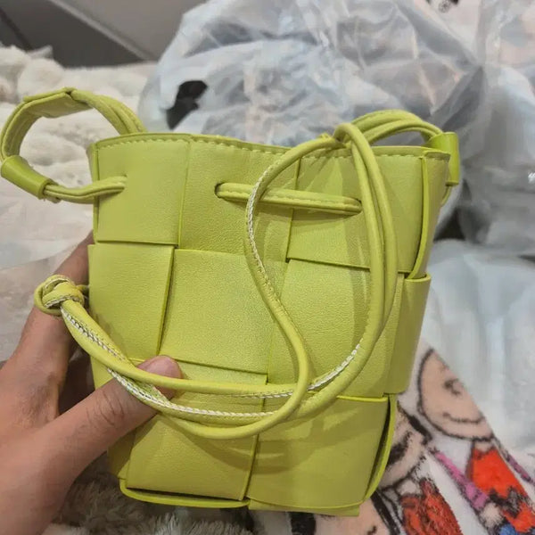 [BUNJANG] Zara Twisted String Basket Hobo Bag - Lime / 자라 호보백 꼬임 스트링 바스켓백 라임