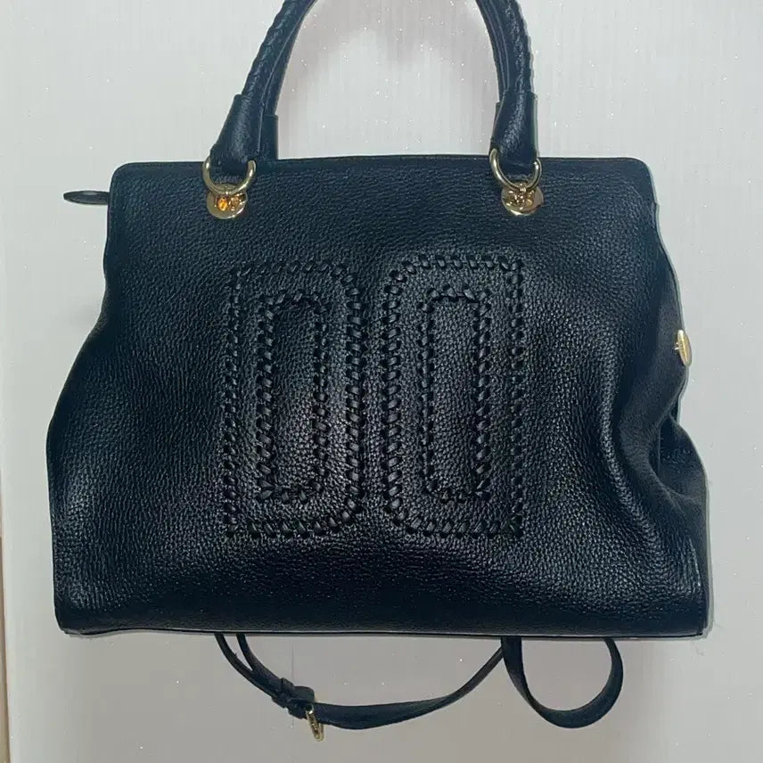 [BUNJANG] DAKS Women's Leather Tote Bag Black / 닥스 DAKS 여성 가죽 토트백 블랙. (새 상품)