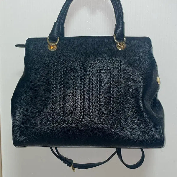 [BUNJANG] DAKS Women's Leather Tote Bag Black / 닥스 DAKS 여성 가죽 토트백 블랙. (새 상품)