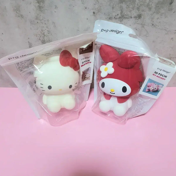 [BUNJANG] Sanrio 3D Silicone Coin Pouch - Kitty & My Melody Set / 산리오 3D 실리콘 파우치 가마구치 키티 마이멜로디