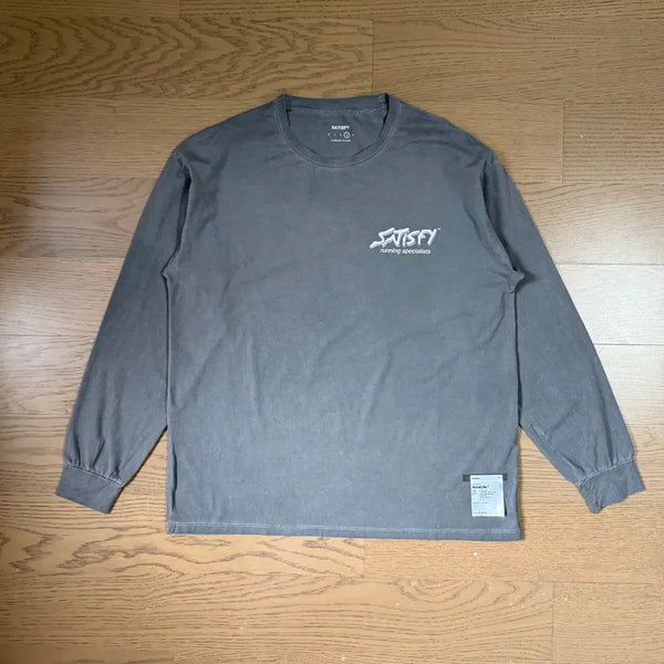 [BUNJANG] Satisfy Aura Lite Long Sleeve T-Shirt Mineral Graphite / 새티스파이 아우라라이트 롱슬리브 티셔츠 미네랄 그래파이트