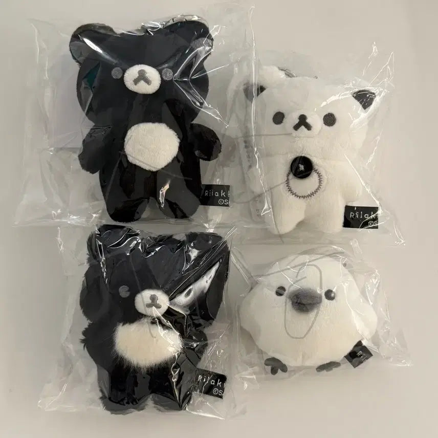 [BUNJANG] Rilakkuma Monochrome Series Mascot Keychain - Korilakkuma, Koguma, Kiiroitori / 리락쿠마 모노크롬 시리즈 마스코트 키링 코리락쿠마 코구마 키이로이토리