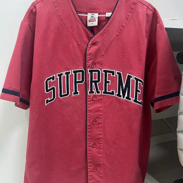 [BUNJANG] Supreme x Timberland Baseball Jersey Red 23SS / 슈프림 x 팀버랜드 베이스볼 저지 레드 - 23SS
