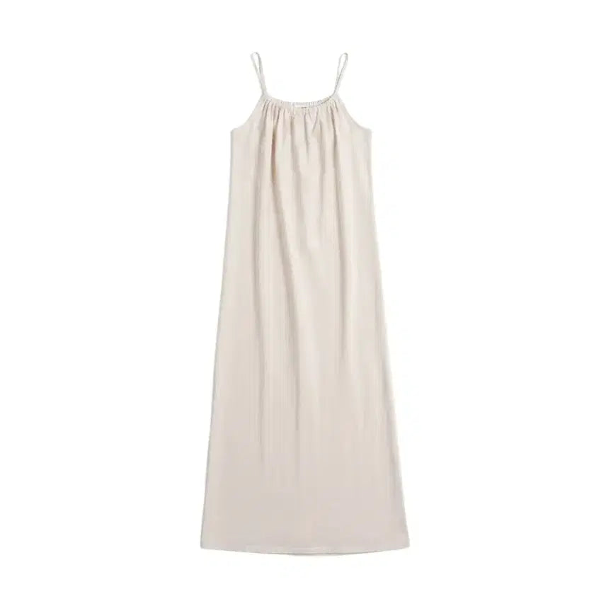 [BUNJANG] Fray Basic Halterneck Sleeveless Dress / 여성S / 프레이 베이직 끈 나시 홀터넥 원피스BG 25-29