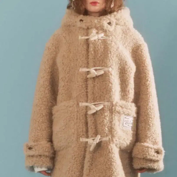 [BUNJANG] Fleta Teddy Bear Coat Beige / 플레따 테디베어 코트 베이지