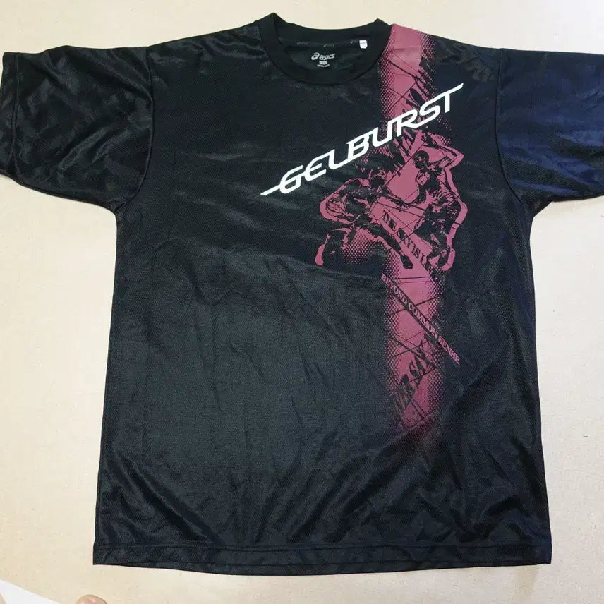 [BUNJANG] Asics Black Basketball Graphic Short-Sleeve T-Shirt / 아식스/반팔티 블랙 농구 그래픽/반팔라운드티/5314