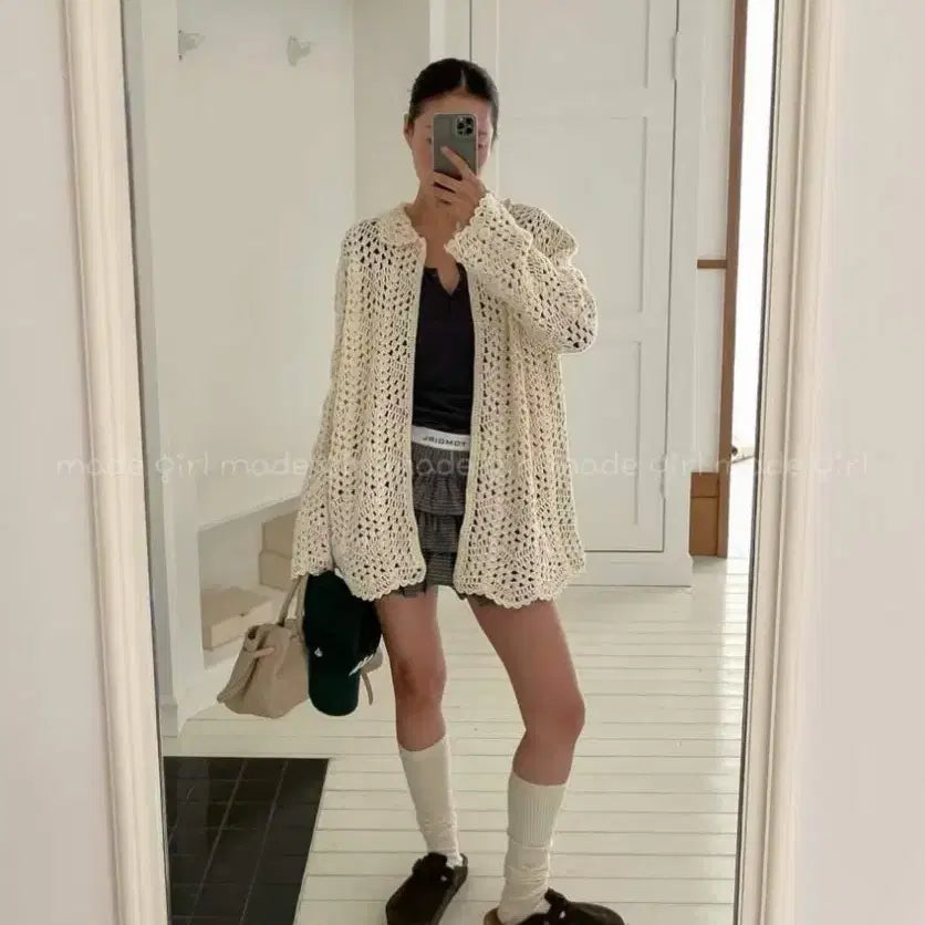 [BUNJANG] TongGirl Bohemian Cardigan Ivory New / 톰걸 보헴 가디건 아이보리 새상품