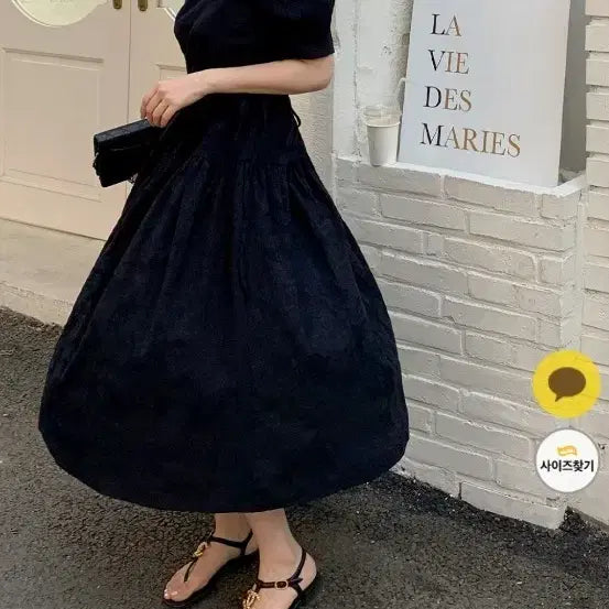 [BUNJANG] Benito Rose Ang Ruffle Dress Black Free Size / [가격내림]베니토 로즈앙 캉캉원피스(블랙/free)