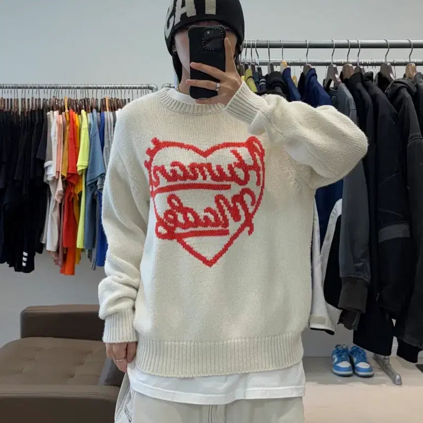 [BUNJANG] Human Made Low Gauge Knit L / 휴먼메이드 로우 게이지 니트
