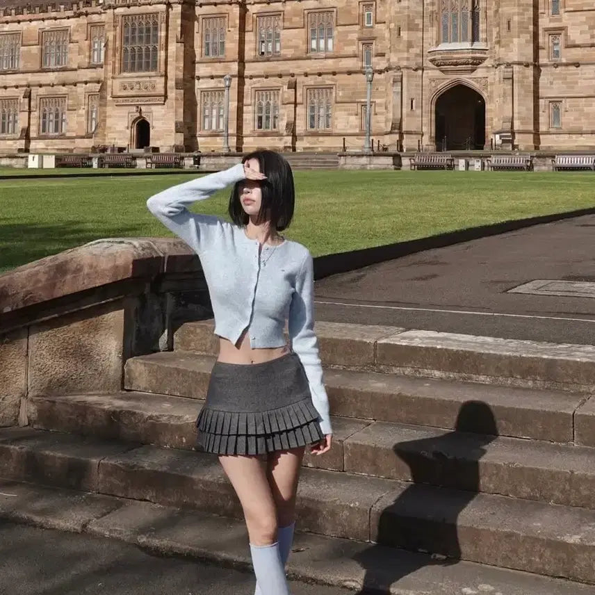 [BUNJANG] Faye Jade Wool Pleated Skirt Black S / 페일제이드 울플리츠 스커트 블랙s