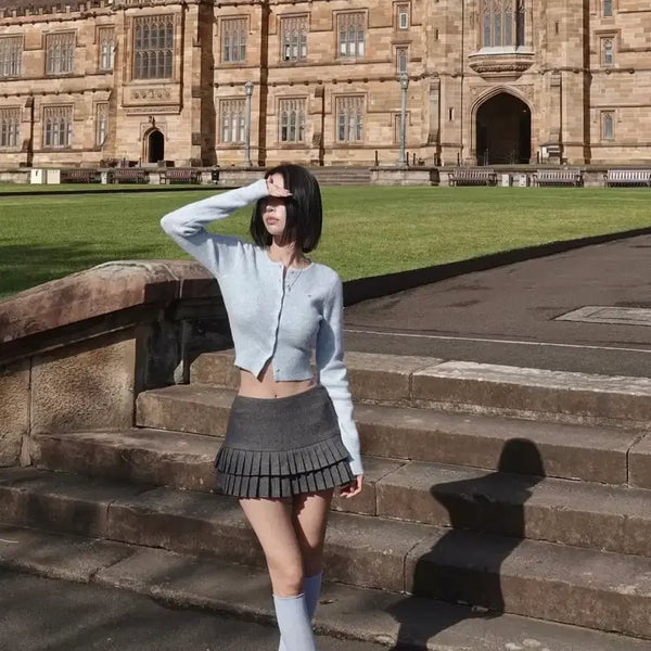 [BUNJANG] Faye Jade Wool Pleated Skirt Black S / 페일제이드 울플리츠 스커트 블랙s