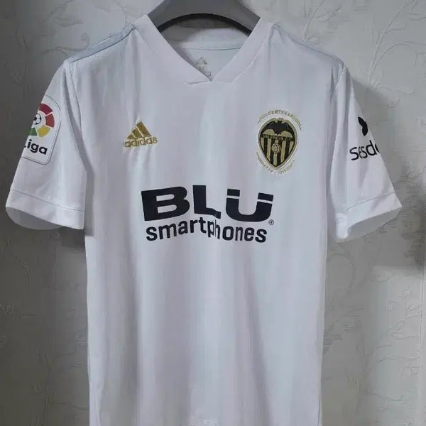 [BUNJANG] Adidas Valencia CF Centenary Home Football Jersey - White/Gold - Size M / 아디다스 발렌시아 CF 100주년 센테나리 홈 유니폼 M