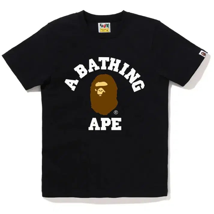 [BUNJANG] BAPE College Logo Short Sleeve T-Shirt / [당일 발송] 베이프 BAPE 컬리지 로고 반팔 티셔츠