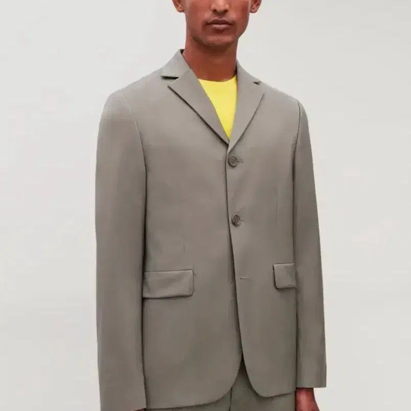 [BUNJANG] COS Tailored Three-Button Suit Setup 46 Mélange Grey / COS 테일러드 쓰리버튼 정장 셋업 46 사이즈 멜란지그레이