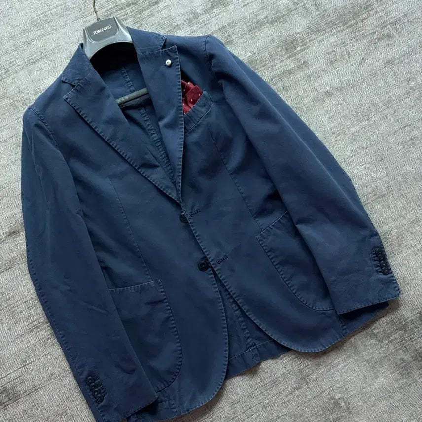 [BUNJANG] Rubiam Tailored Garment Dyed Navy Cotton Jacket (Italy Made) / 루비암 테일러드 명작 가먼트다이드 네이비 코튼 자켓 italy made