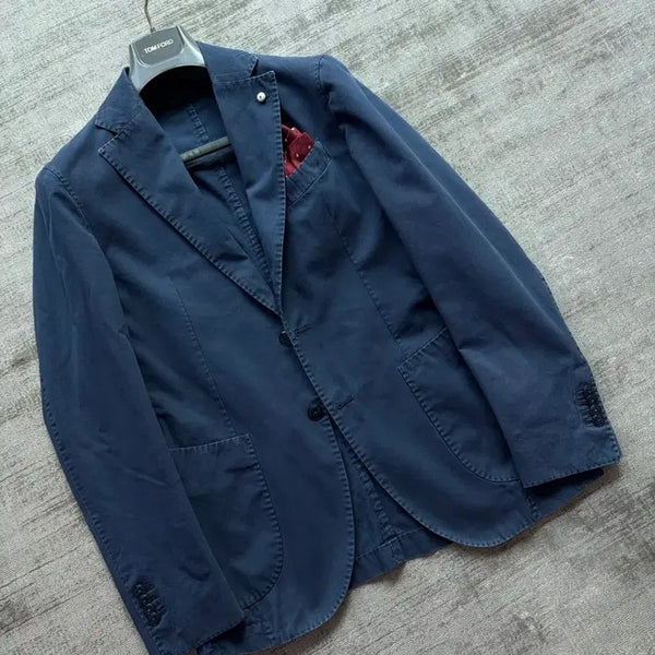 [BUNJANG] Rubiam Tailored Garment Dyed Navy Cotton Jacket (Italy Made) / 루비암 테일러드 명작 가먼트다이드 네이비 코튼 자켓 italy made