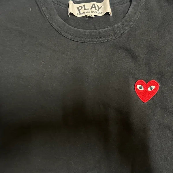 [BUNJANG] Comme des Garçons Heart Appliqué T-Shirt / 꼼데가르송 와펜 티셔츠