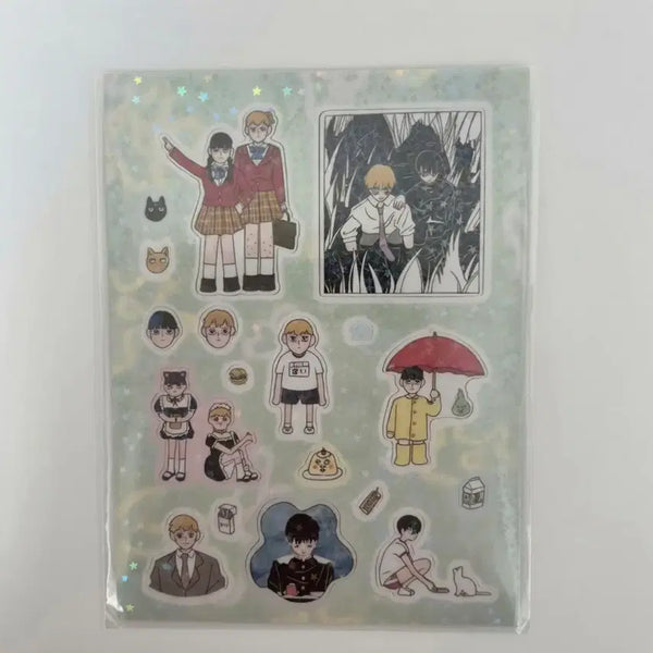 [BUNJANG] Mob Psycho 100 Mob and Reigen Sticker Set / 모브사이코 비공굿 모브와 레이겐 스티커