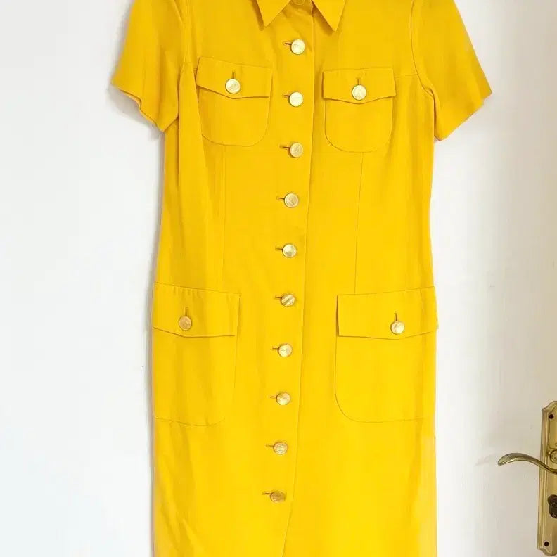 [BUNJANG] Yves Saint Laurent Mother-of-Pearl Button Dress Cardigan / 정품)입생로랑 생로랑 자개버튼 원피스 겸 가디건