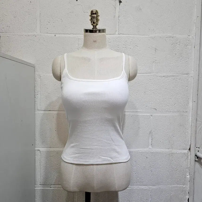 [BUNJANG] Soft Built-in Cup Camisole - White / 캡내장 부드러운 나시1- 화이트