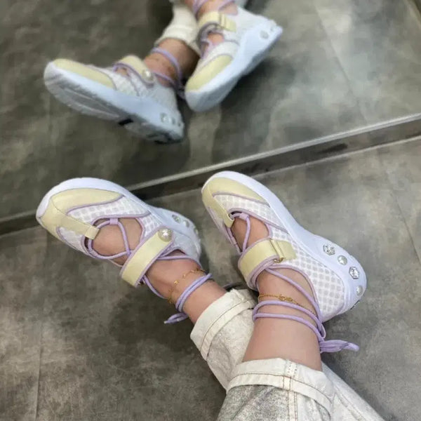 [BUNJANG] SUECOMMA BONNIE Balletcore Strap Sneakers / 슈콤마보니 235 스트랩 스니커즈 운동화