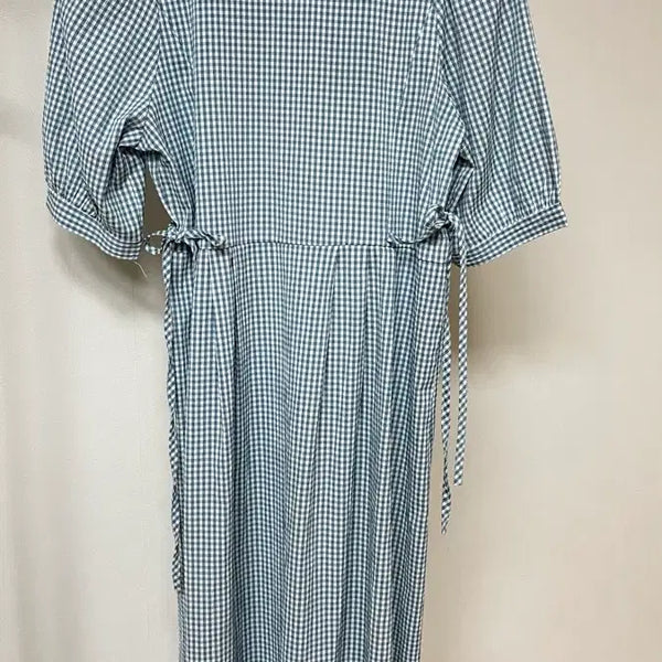 [BUNJANG] Ribbon Checkered Midi Dress / 하늘하늘 리본 체크무늬 원피스