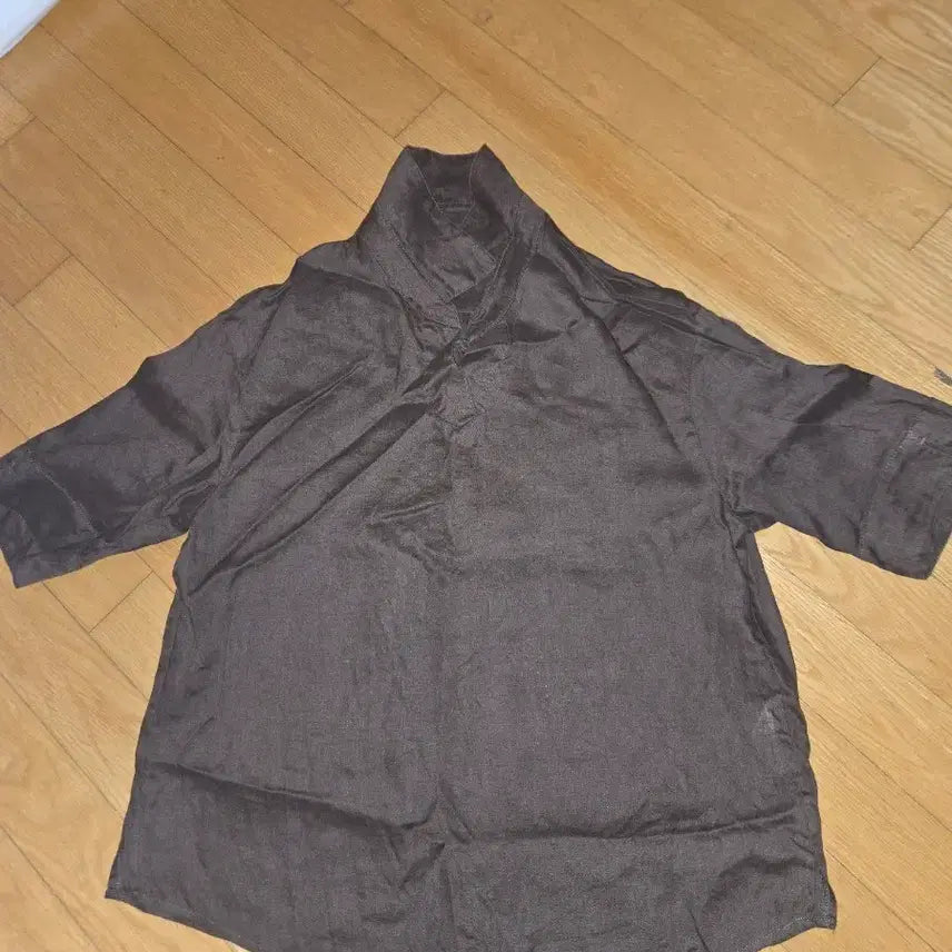 [BUNJANG] Dark Brown Linen Shirt / 린넨셔츠 다크 브라운