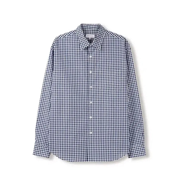 [BUNJANG] SEW Steady Everywhere Relaxed Gingham Check Shirt (Dark Navy) / sew 스테디에브리웨어 릴렉스드 깅엄 체크 셔츠 (다크 네이비)