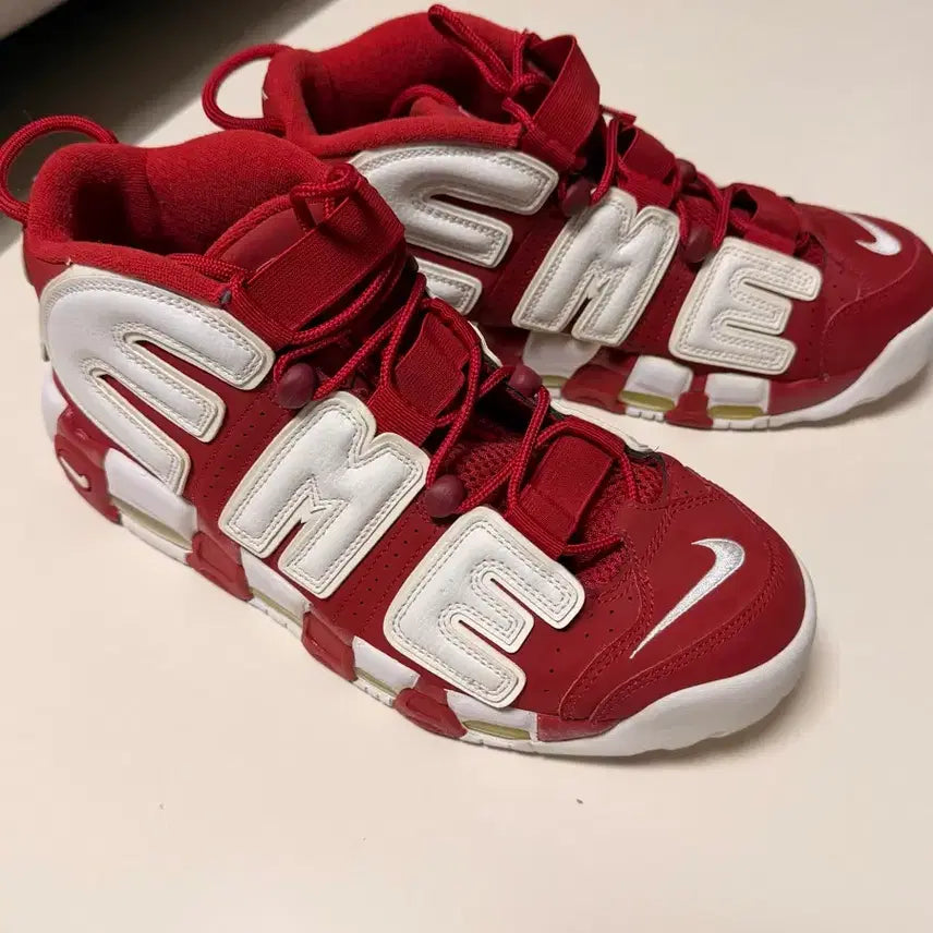[BUNJANG] Nike Supreme Air More Uptempo "Red" / 나이키 슈프림 업템포 슈템포 레드