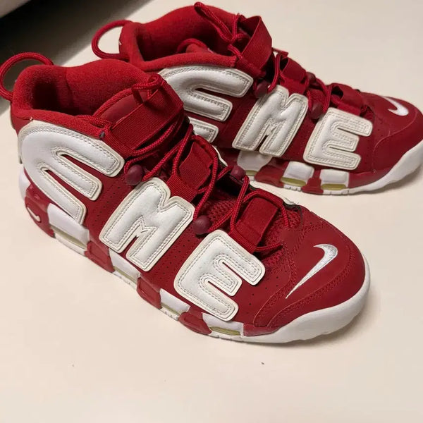 [BUNJANG] Nike Supreme Air More Uptempo "Red" / 나이키 슈프림 업템포 슈템포 레드