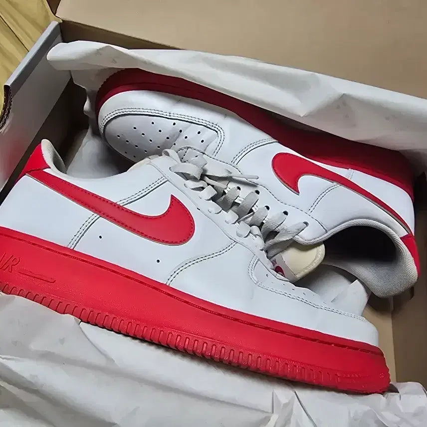 [BUNJANG] Nike Air Force 1 White/Red / 나이키 에어포스 1 흰색/빨간색