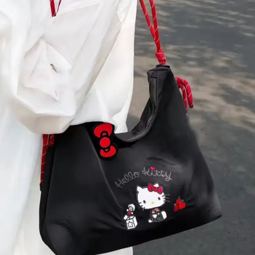 [BUNJANG] Sanrio Hello Kitty Crossbody Bag - Adjustable Strap / 산리오 헬로키티 크로스백 끈조절 블랙